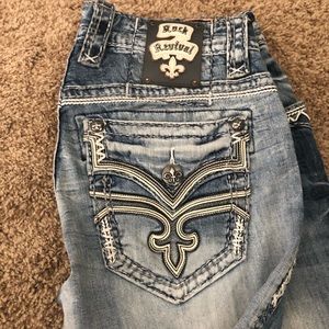 Mens rock revival jeans